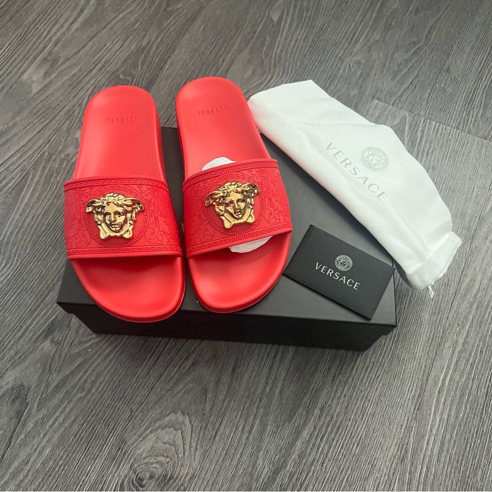 Versace slides womens 8